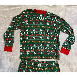 Unisex Carter's 2XL Christmas Pajama Set Green Red